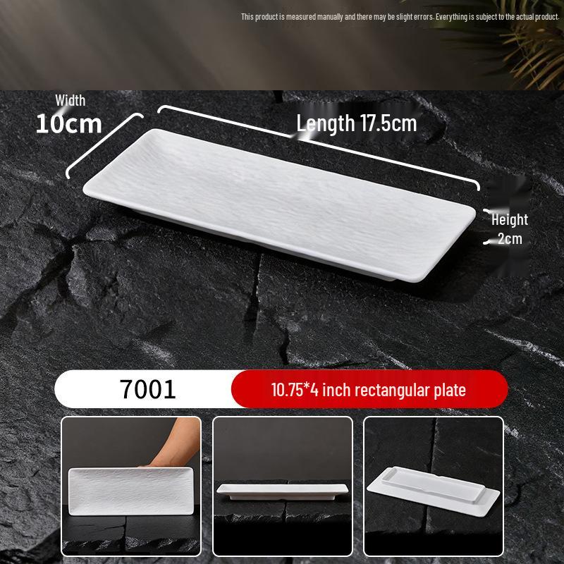 Melamine Long Sushi/BBQ/Hot Pot Plate for Beef and Cold Dishes