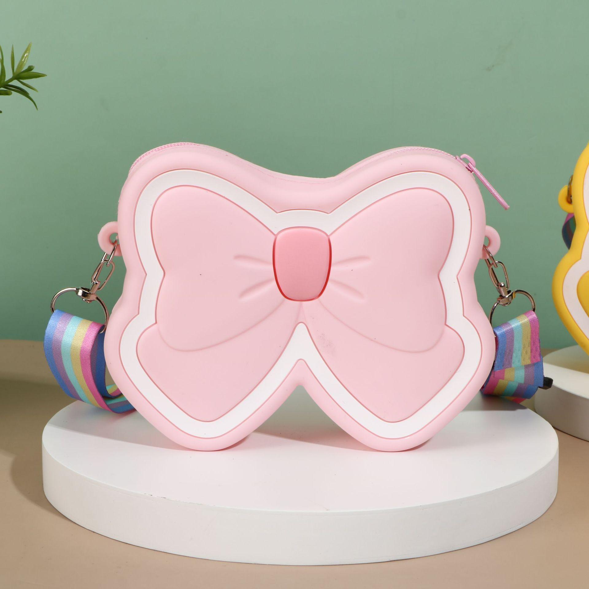 Новая повседневная высококачественная дизайнерская детская сумка на плечо, силиконовая милая сумка-мессенджер с бабочкой, модная силиконовая сумка для девочек для девочек