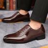 New Men Leather Casual Shoes Fashion Pointed Toe Business Leisure Dress Shoes
