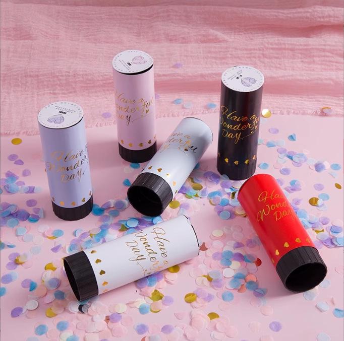 Automatic Inflatable Confetti Gun - Birthday Party & Wedding Handheld Firework Spray Tube
