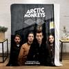 "Arctic Monkeys Band Design Bedroom Blanket" Printed Flannel Blanket for Bedroom, Living Room, Sofa, and Nap
