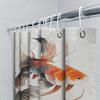 Artistic Fish Shower Curtain Modern Bathroom Decor For Home Decoration Polyester Water-Resistant Fabric