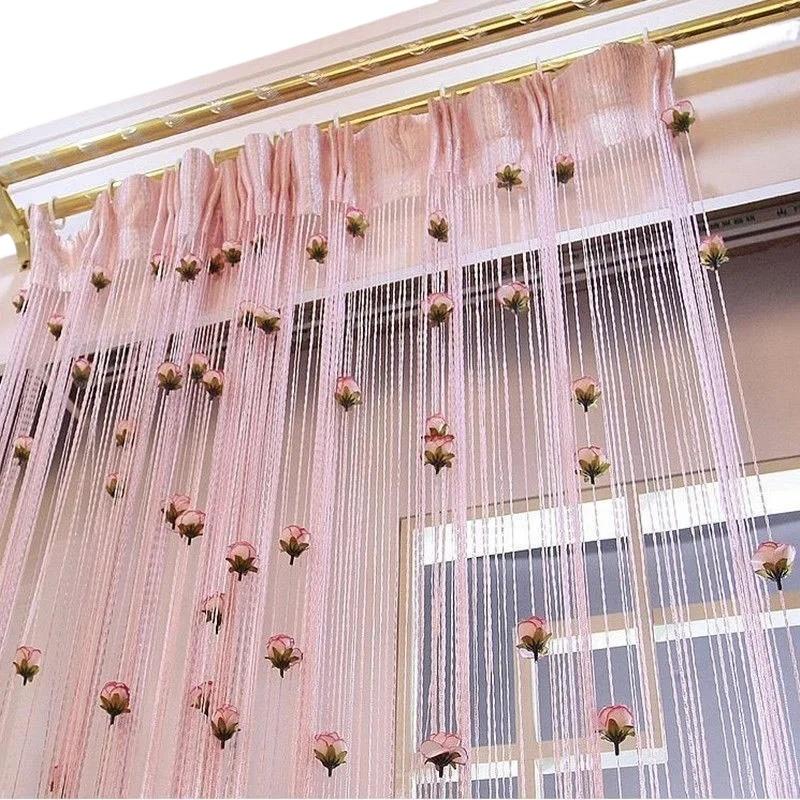 1 Adet Gül çiçeği Ev&Yaşam Düğün Aksesuarları Ev Dekorasyonu Parti Hediyeleri 100*200cm Romantik Banyo gümüş ipek Hat 7 Renk
