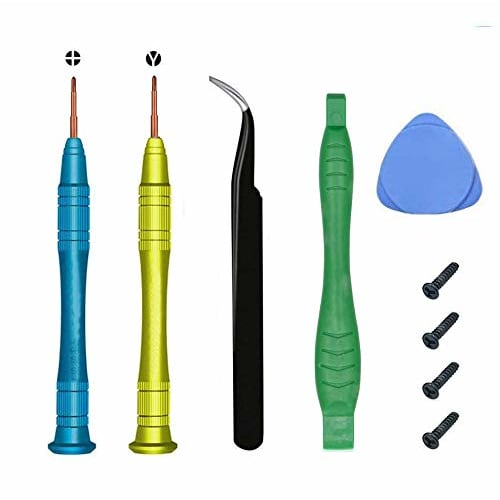 Replacement Analog Joysticks for Switch Lite, 2 Joystick Right/Left Sensors, Repair Tool Kit Includes Tri-Wing, Cross Screwdriver, Pry Tool + 4 Thumbs