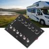 6 Toggle Push Switch Panel for Running Light Bilge Pump Windshield Wiper Bilge Blower DC 12V/24V