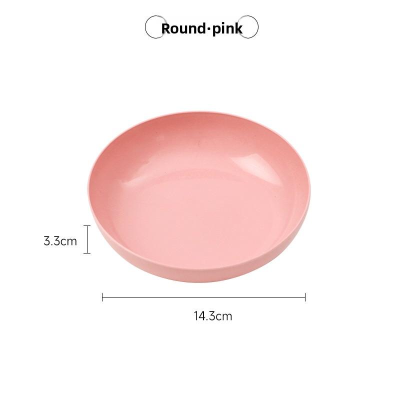 

Cute Little Plates and Saucers, Household Bone-spitting Plates and Saucers, Dining Table Plastic Bone Plates, Garbage Bone-spitting Plates Circle рожевий