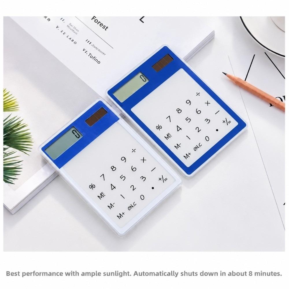 Slim Shape Touch Screen Calculator Clear Shell 8 Digit Calculator Daily Accounting