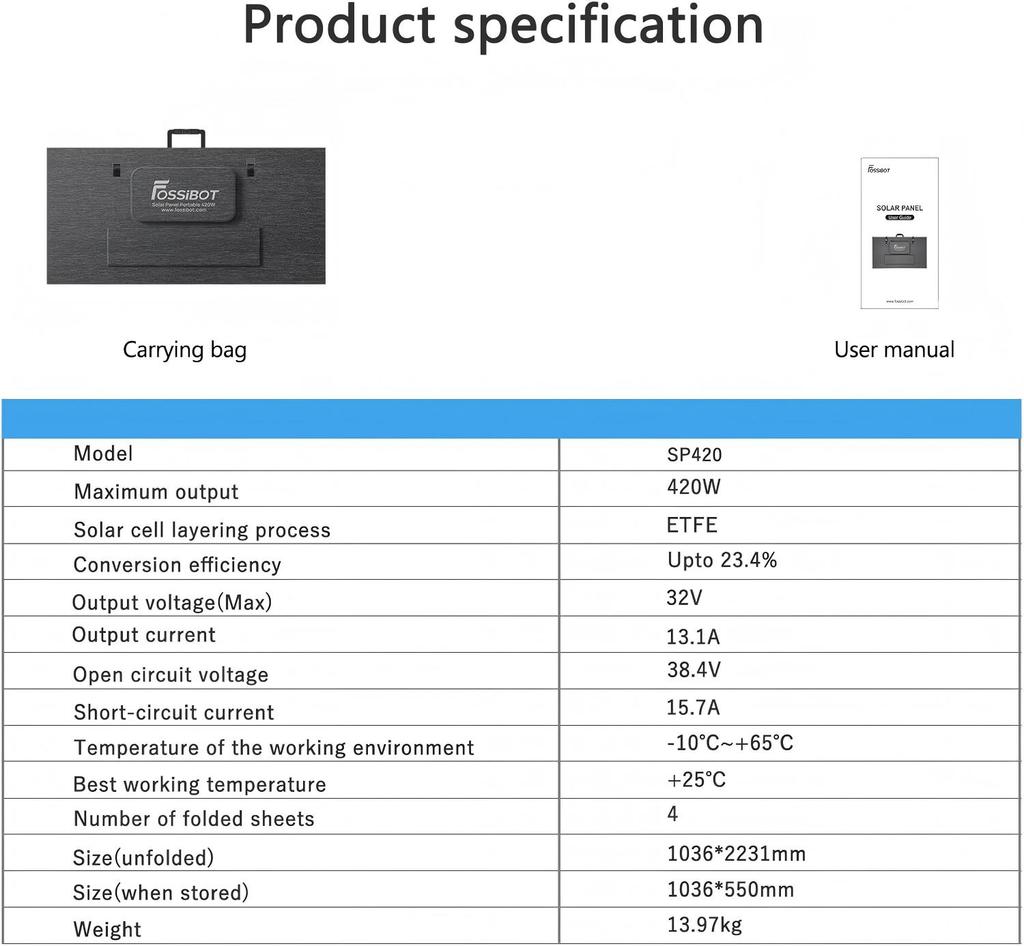 Powerstation portable - FOSSIBOT - F2400 - 2048Wh - 2400W - LiFePO4 avec panneau solaire 420W