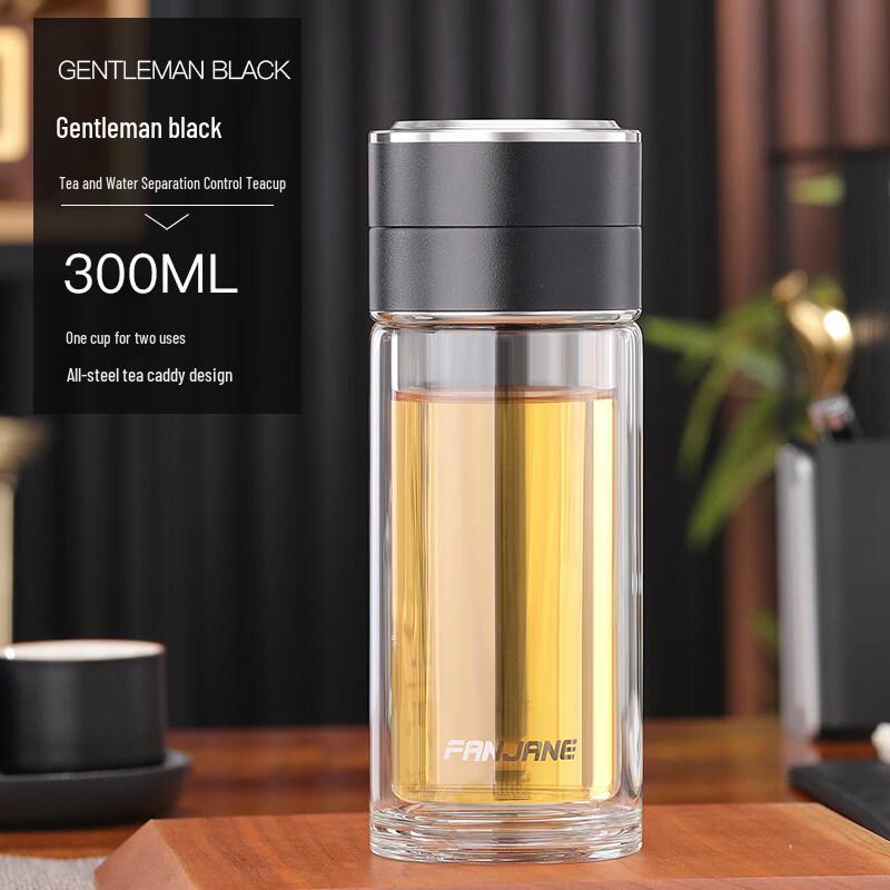 Portable Double-Wall Glass Tea Infuser Bottle