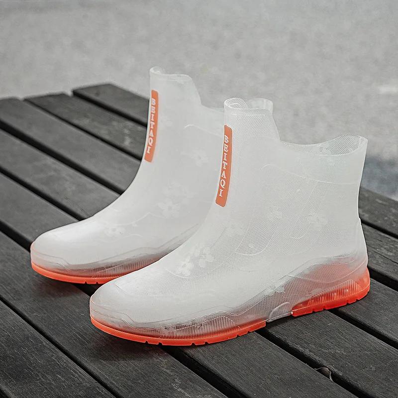 Unisex Rain Boots Rubber Galoshes Outdoor Waterproof Fishing Boots Women's Garden Work Shoes Car Wash Boots Botas Lluvia
