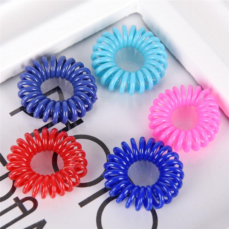 10 Pièces Élastiques Cordon de Téléphone Fil Cordon Attaches Cheveux Chouchous Élastique Cheveux Bande de Caoutchouc Corde Queue de Cheval Support Troué Accessoires Cheveux