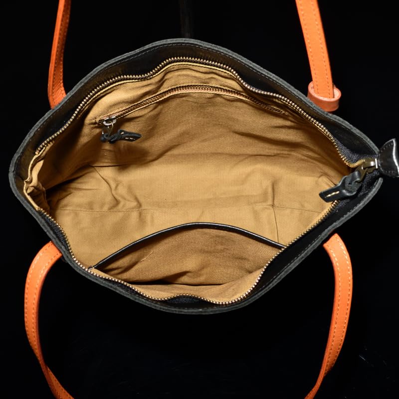 Eight Boar SHIVA Genuine Cowhide Leather Small Tote Bag, Lightweight, Perfect for Commuting or School, Perfect As a Gift, Black, Stylish, K40