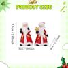 2Pcs Santa Claus Figurines Small Statues Christmas Decor Resin Creative Desktop Ornaments Sculptures