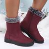 Fashion Women Boots Snow Casual Boots Ladies Waterproof Ladies Shoes Zipper Shoes For Women Plush Flat Winter Female Booties Botas Mujer