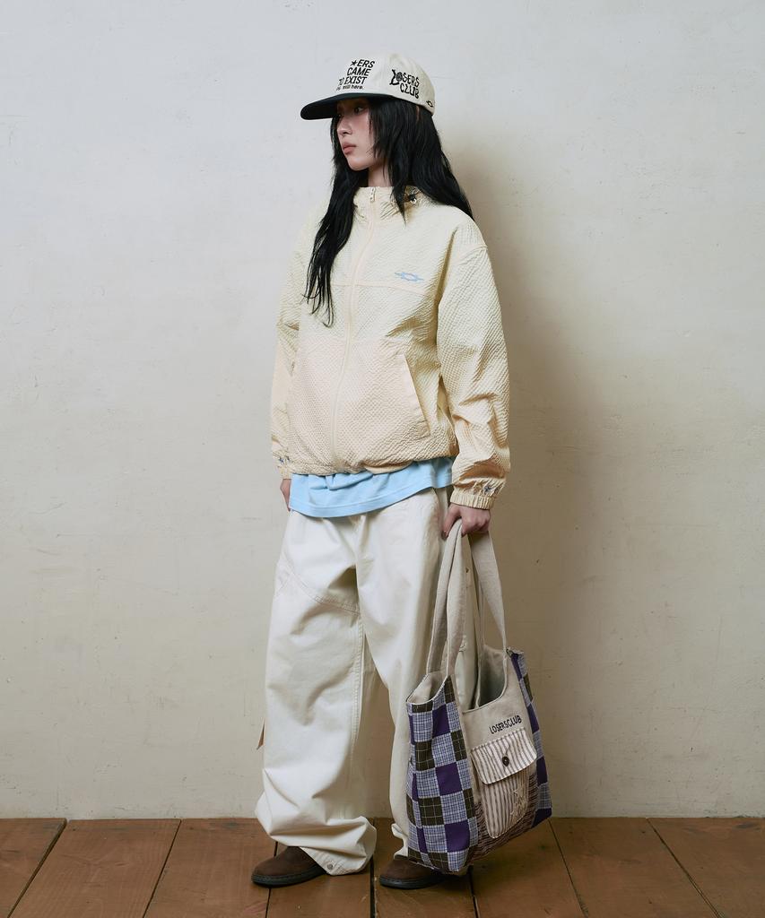 Losers Club Fabric Mix Shoulder Bag Ivory