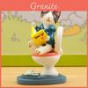 Miniature Cartoon Cat Resin Ornament For Office Decor And Collectors