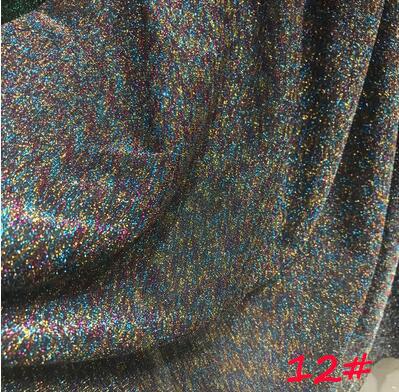 2 Yards Bastelbedarf Hintergrund Bühnenshow Kleidung Hochzeitsdekoration Zubehör Mehrfarbig Modekleid Lurex Glitzerstoff