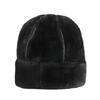 Große Größe Retro Rindsleder Bombermütze Winter Warm Halten Mützen Herren Damen Pu-Lederkappe Dickes Samt Papa Mütze Leder Große Größe Kappe