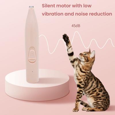 Yousheng Dog Paw Trimmer with LED Light Low Noise Cat Paw Hair Trimmer Electric Pet Grooming Clippers for Dogs Cats Paw Hair Trimming Safety