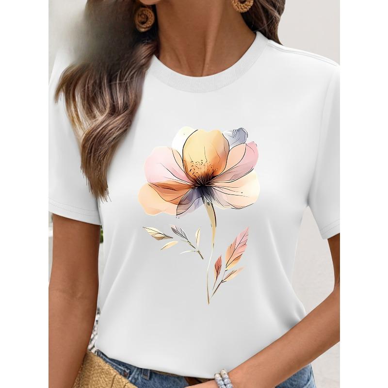 

Европейские размеры Летний Удобный Круглый вырез Короткий рукав Женская футболка S белый