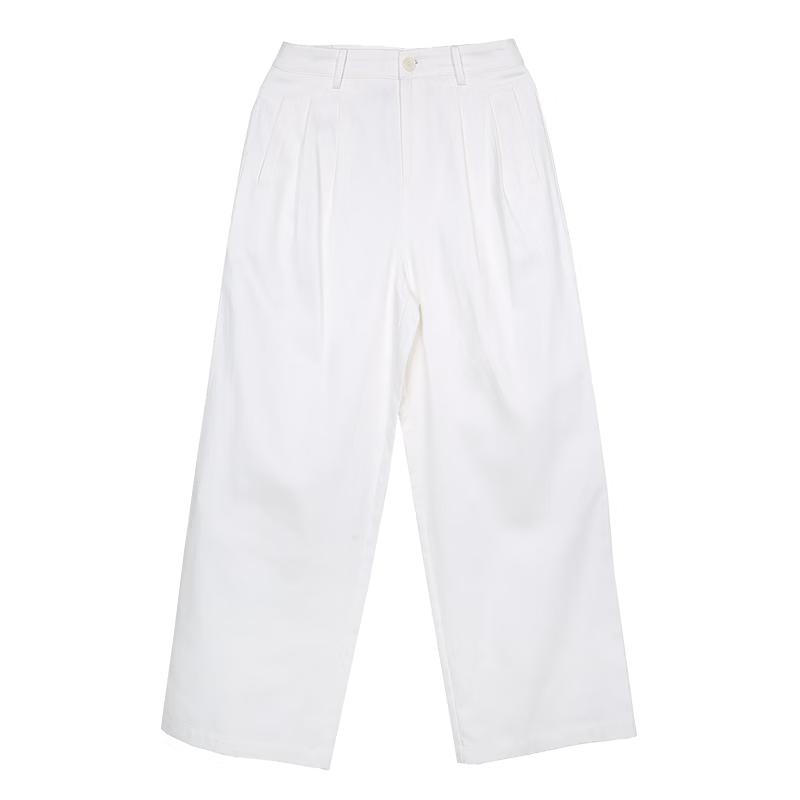 Women s French Wide-Leg Anti-See-Through Casual Pants M
