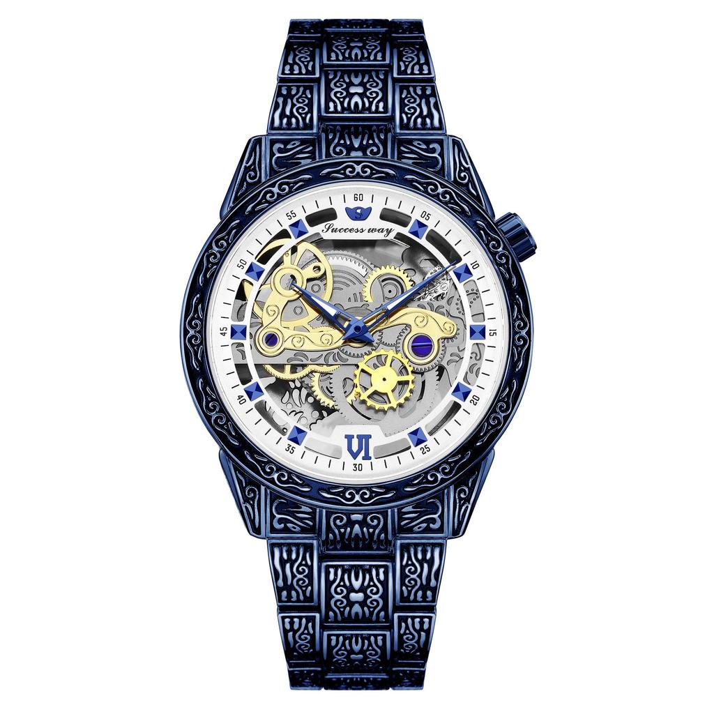 Men's European and American Style Carved Non-Mechanical Domineering Watch