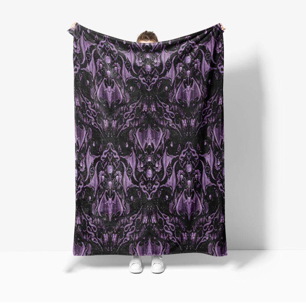 Haunted Mansions  Super Thick Vantage Purple Blanket Wearable Fleece Warm Blanket Cartoon Bedspread Comtom Acceptable