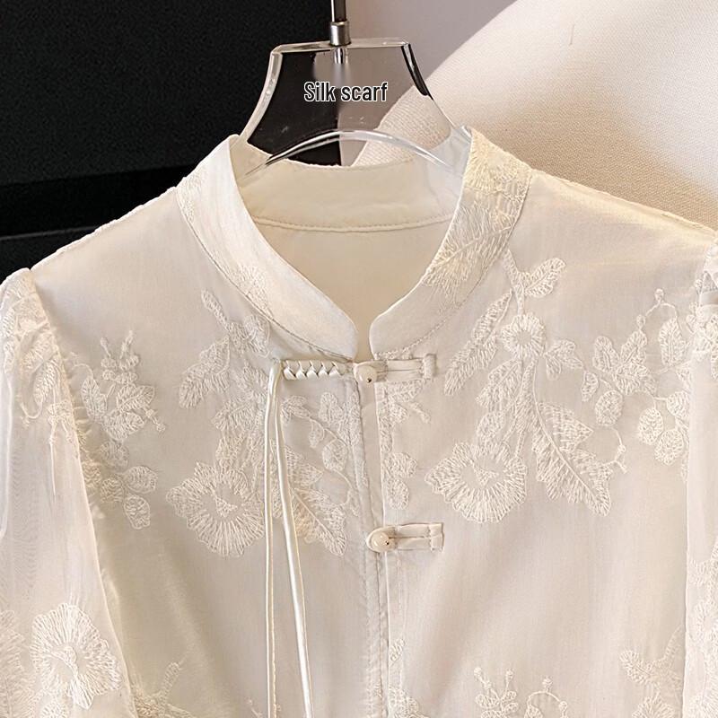 Blusa Elegante da Donna in Lyocell Nuovo Stile Cinese