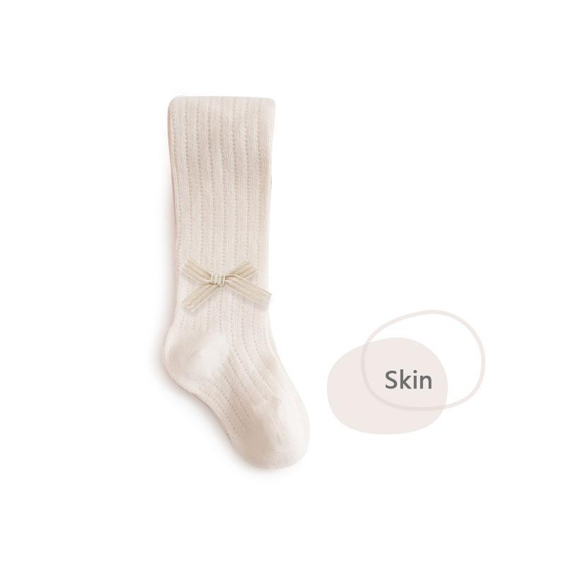 Newborn Baby Leggings Summer Girls Tights Ultra-Thin Hollowed Out Mesh Bow Princess Girls White Dance Pantyhose
