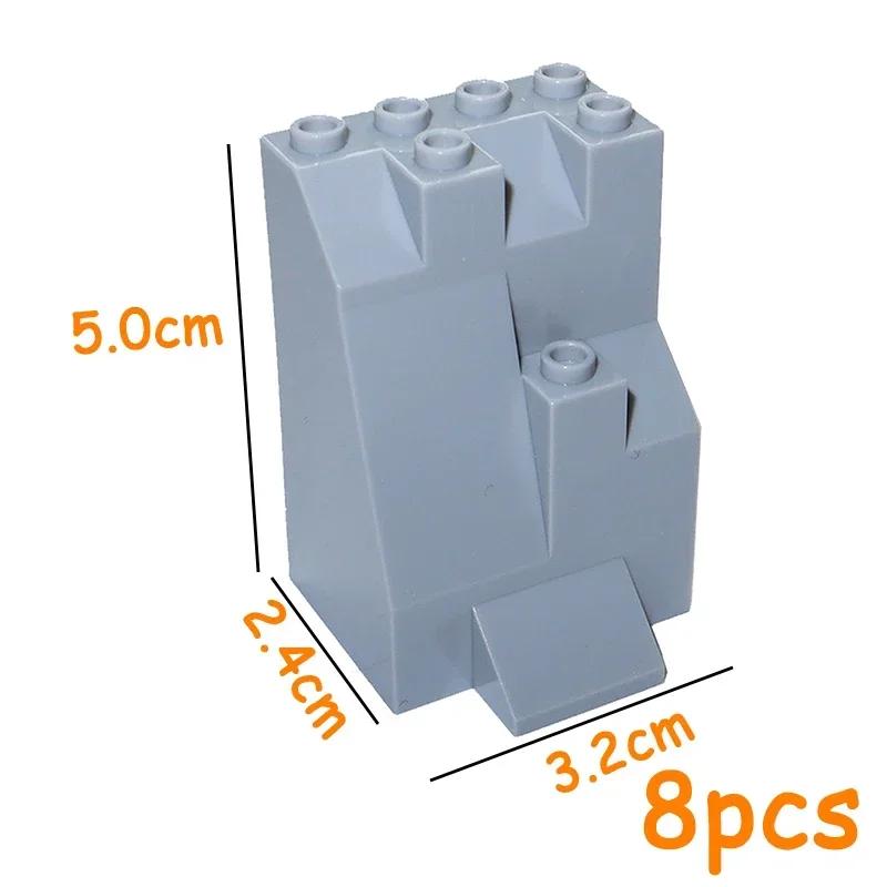 Non-Toxic Mountain House Garden Rockery Accessories Building Blocks Rock Moc City Street Panel Diy Parts Hill Stone Bricks 6083 6082 30246