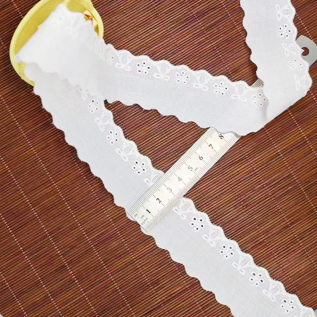Cotton Embroidery Lace Accessories Clothing Diy Decoration Handmade Wrinkled Ruffle Edge Lace Fungus Edge