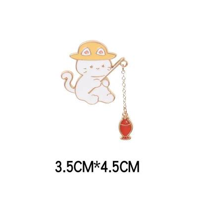 Süße Angelndes Paar Wald Brosche Katze Serie Geschenk