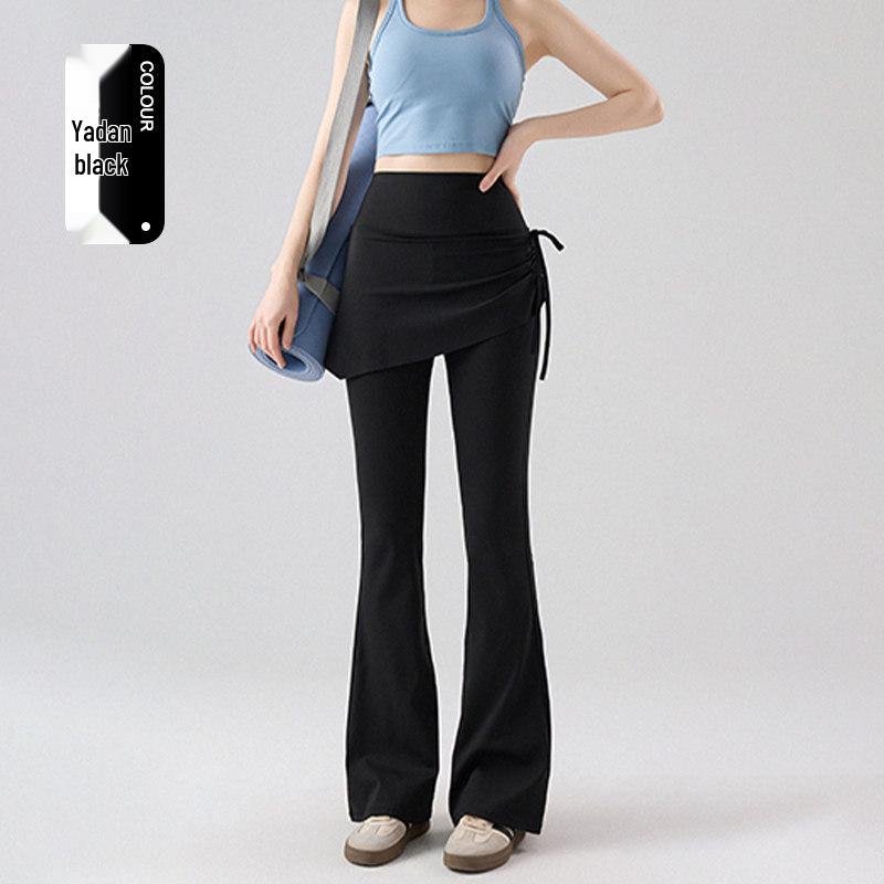 

Women s Shark Print Yoga Skort with Drawstring - Seamless Micro Flare Pants for Tummy Control & Butt Lift, Slimming Outerwear for Spring/Autumn 2026 2XL