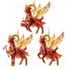 Shining Goat Hanging Ornament Set Acrylic Animal Hanging Decoration Keychain  Holiday Party Decor