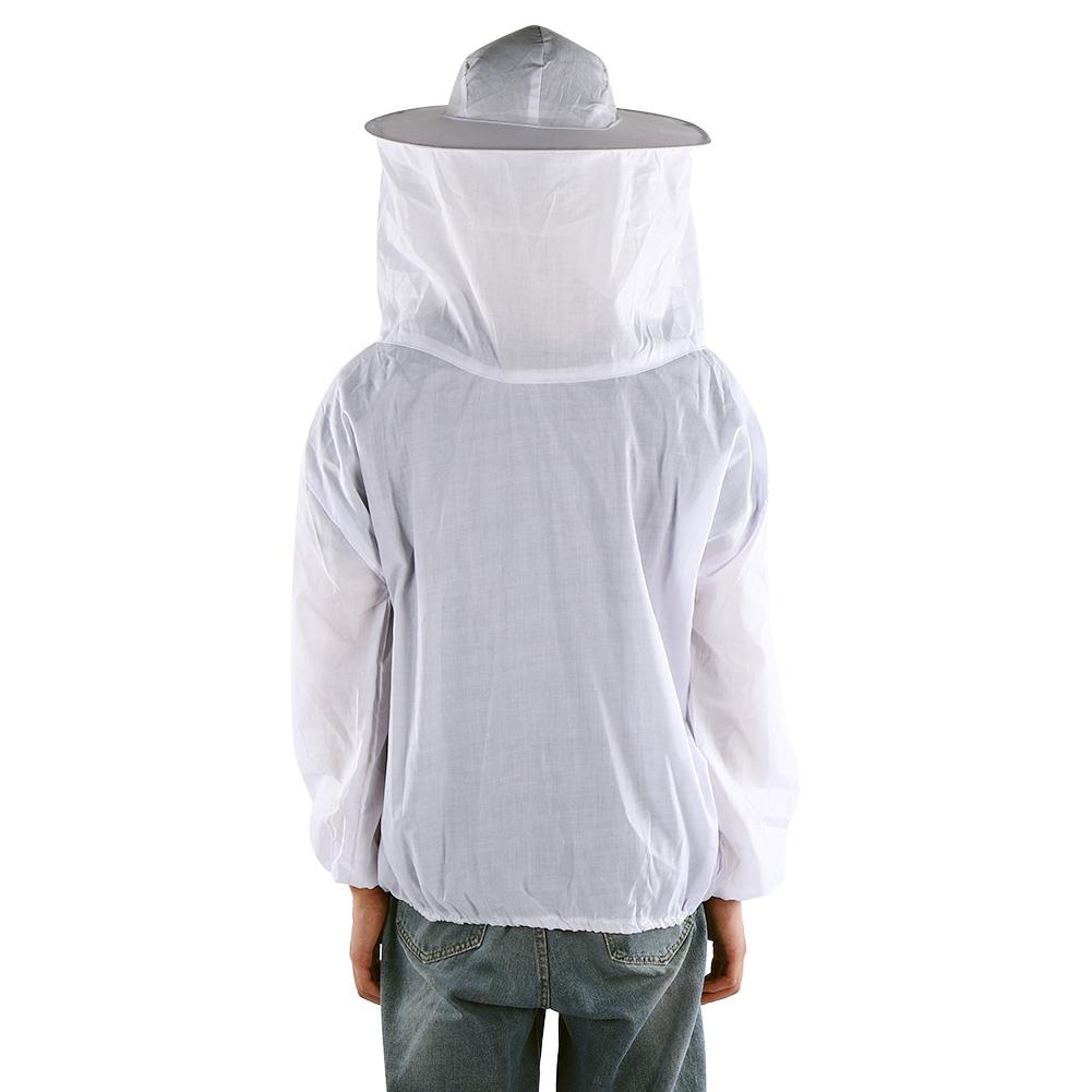 Veste Apicole de Protection à Voile Extérieure Respirante Combinaison d'Apiculteur Accessoire Blanc