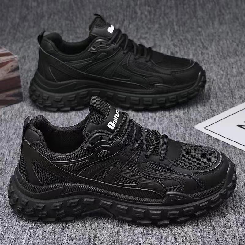 Daddy shoes 2025 spring mesh breathable wear-resistant casual shoes non-slip tire sole sports running shoes men's shoes