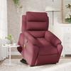 Vidaxl Lift and Massage Armchair, Reclining, Burgundy, Fabric Upholstered