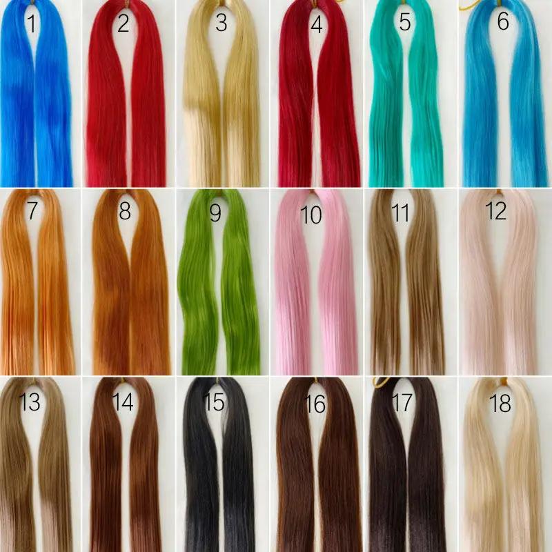 80cm/40g Colorful Series Japan Milk-Silk Doll Hair Wig DIY Repair Decor Toy Sewing Doll Wig Hair Hairline