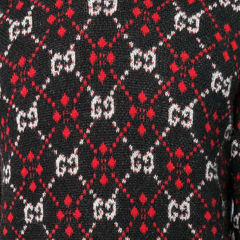 GUCCI Sweaters Men's Red Crew Neck Moderate A-line 543498-X9Z62-1096