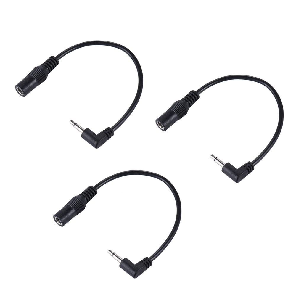 3pcs 5.5mm * 2.1/2.5mm To 3.5mm(1/8") Positive Tip Power Supply Converter Cable for Guitar Effect