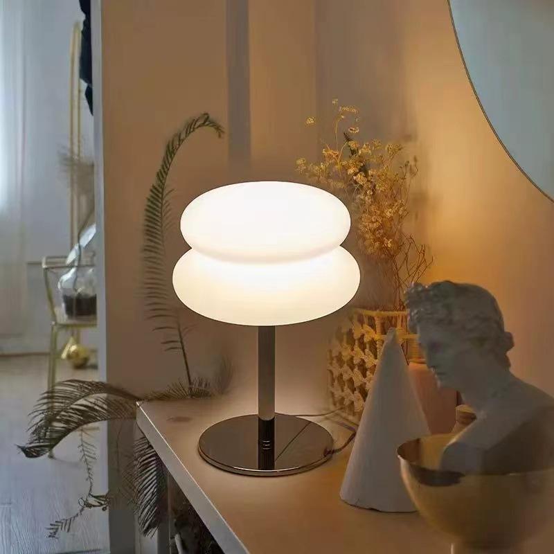 Nordic Bauhaus Mid-century Modern Creative Bedside Lamp for Minimalist Home Decor