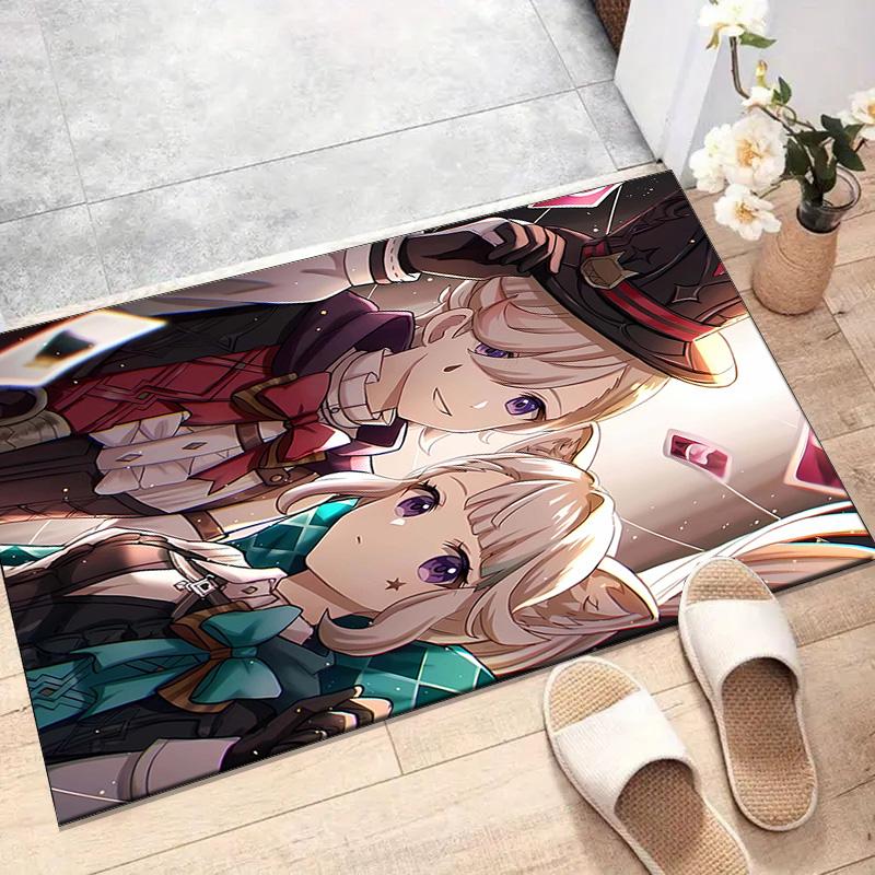 1pc Genshin Impact Lyney Lynette Design Printed Area Rug Carpet for Bedroom Living Room Home Decor Rugs Mat Non Slip Mat Rug for Bedside