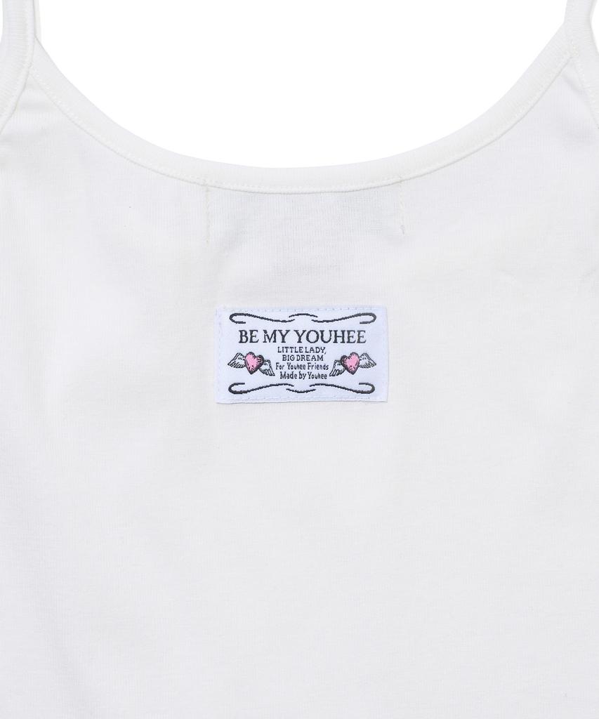 YOUHEE Label Detailed Sleeveless_White