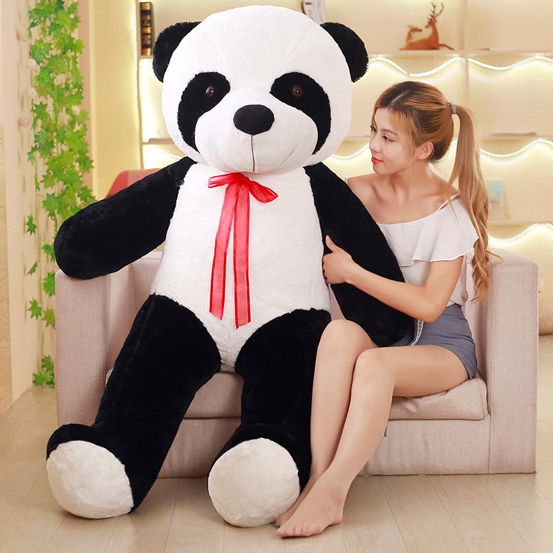 Cute 80/100CM Baby Big Giant Panda Bear Plush Stuffed Animal Doll Animals Toy Pillow Cartoon Kawaii Dolls Gifts