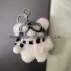 UK Flying Rabbit Plush Puppy Pendant Bag Charm - Cute Girl's Heart Keychain Accessory for Couples