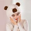 Warm Cute Plush Capybara Hat Pullover Hat Animals Ears Beanie Hats Capybara Plush Cap  Outdoor