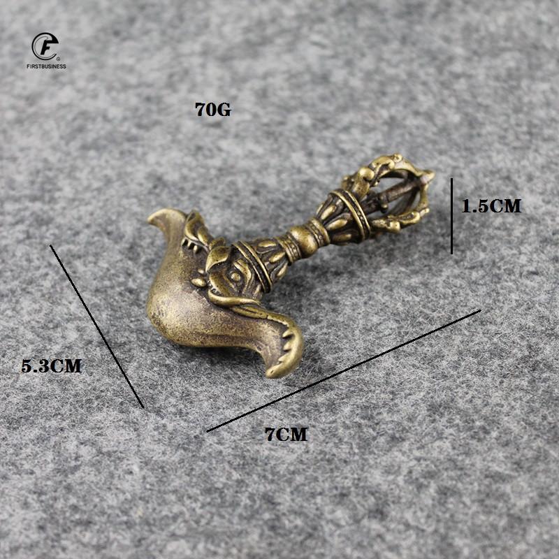 Nepal pure copper handmade elephant head down demon vajra pestle Desk Decorations Tea Pets Ornaments Brass Paperweight Crafts
