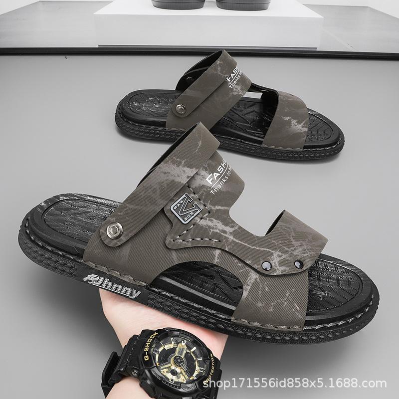 Vietnamese Slippers Sandals Dual-purpose Men's Summer Outer Wear Trend Men's Deodorant Driving Work Non-slip Beach Tide Shoes