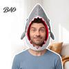 Comfortable Polyester Hood for Theme Parties Shark Hat Mask Adults/Kids, Funny Plush Headgear, Humorous Costume Accessory Events Halloween Photo Prop