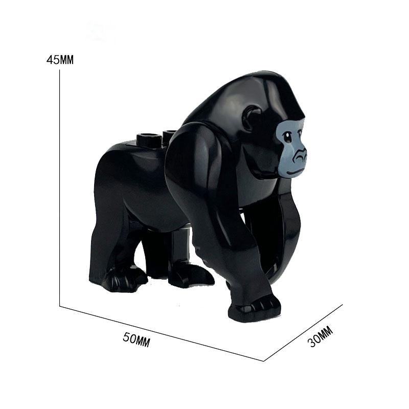 Jungle Adventure Beast Animals Tiger Bear Jurassic Park World Dinosaurs Elephant Model Building Blocks Figure Toys For Children